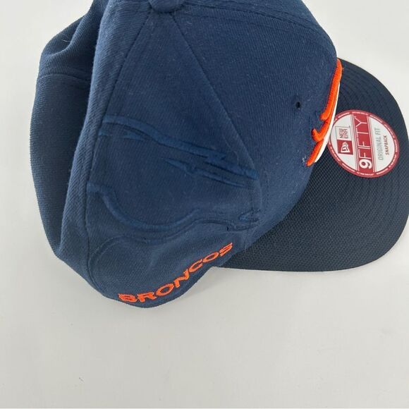 Men's NFL Denver Broncos Basic 9FIFTY Original Fit Snapback Orange Navy One Size - Picture 6 of 8